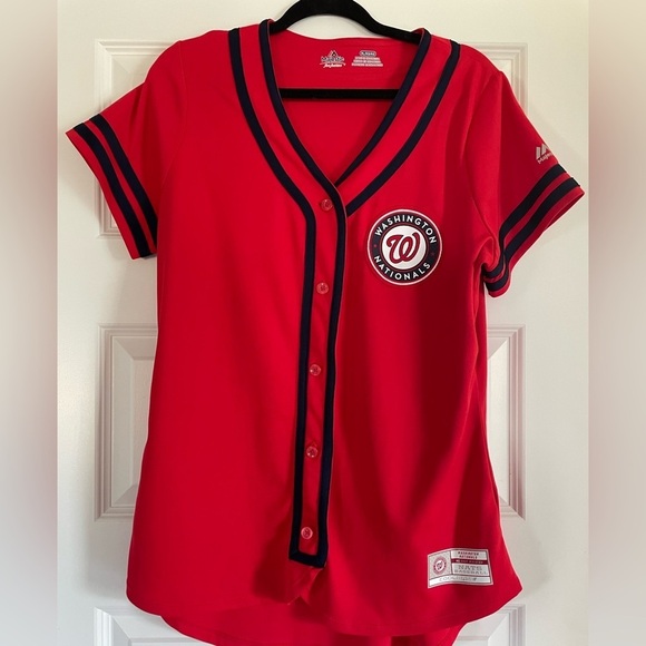Majestic Tops - Majestic Washington Nationals Jersey, Red, XL